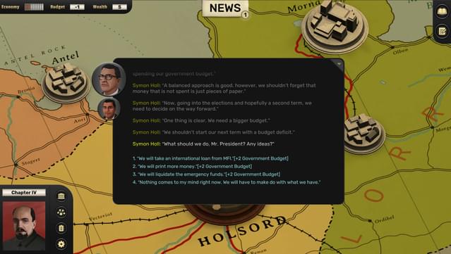 Suzerain Gameplay Screenshot