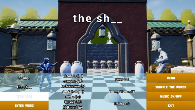 Vocabulary Galaxy Orrery Gameplay Screenshot
